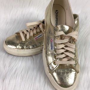 Superga Gold Sneakers Shoes